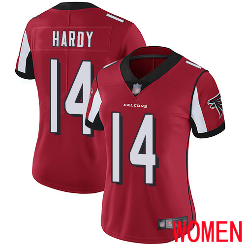 Atlanta Falcons Limited Red Women Justin Hardy Home Jersey NFL Football #14 Vapor Untouchable->atlanta falcons->NFL Jersey